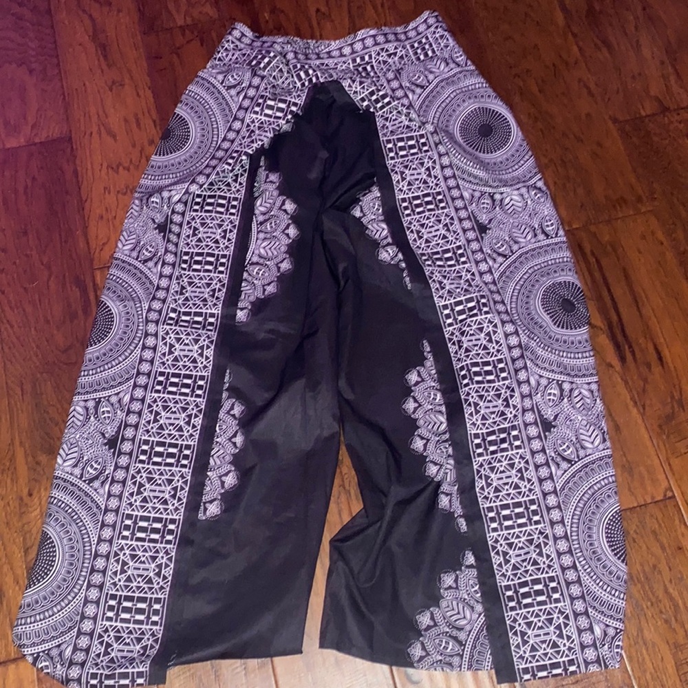 Black Boho Flowy Pants
